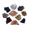 8~12Pcs Electroplated Natural Amethyst Geode Cornucopia Mineral Specimen G-N360-03A-2
