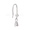 Rhodium Plated 925 Sterling Silver Earring Hooks STER-F033-61P-3