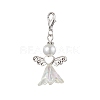 Wedding Season Angel Glass Pearl & Acrylic Pendant Decorations HJEW-JM01923-01-1