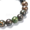 Natural Gemstone Stretch Beaded Bracelets G-A185-01L-4