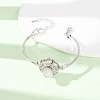 Rotating Sun Natural & Synthetic Gemstone Link Bracelets GG-CBA0251-11P-5