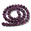 Natural Lepidolite/Purple Mica Stone Beads Strands G-L590-A01-01-2