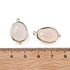 Natural Rose Quartz Faceted Oval Connector Charms G-H323-02G-13-2