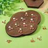 16Pcs 2 Colors Alloy Enamel Pendants ENAM-TA0003-85-5