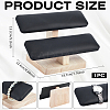 PU Leather 2-Tier T-Bar Bracelet Display Stands with Wooden Base BDIS-WH0010-09B-2