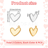 12Pcs 2 Colors 304 Stainless Steel Pendants STAS-PH0007-29-2