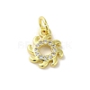 Brass Micro Pave Cubic Zirconia Charms KK-M283-23F-01-1