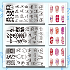 Stainless Steel DIY Nail Art Templates MRMJ-WH0092-050-3