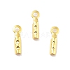 Rack Plating Brass Folding Crimp Ends X-KK-P274-03G-1