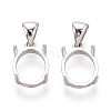 925 Sterling Silver Charms Claw Cabochon Settings STER-N016-44A-P-1
