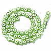 Handmade Millefiori Glass Bead Strands LAMP-J035-6mm-24-3