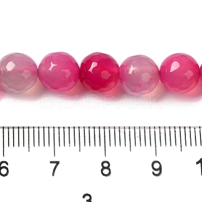 Dyed & Heated Natural Agate Beads Strands G-P539-D01-06-1