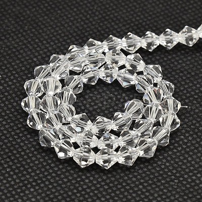 Imitate Austrian Crystal Bicone Glass Beads Strands GLAA-F029-5x5mm-13-1
