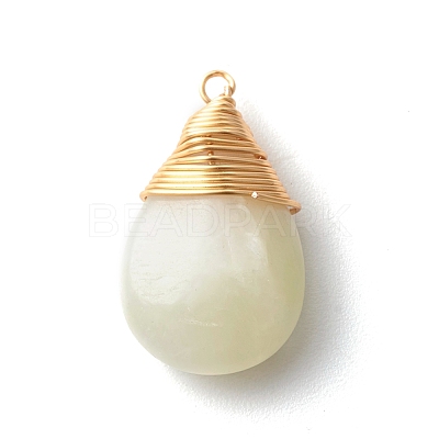 Natural New Jade Pendants PALLOY-JF00780-1