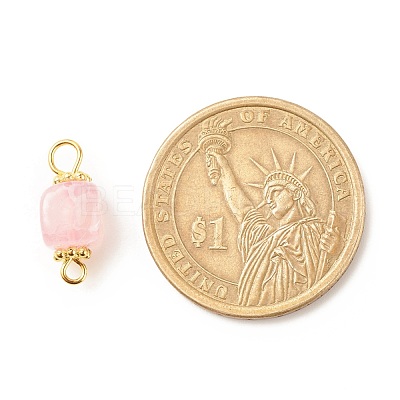 Natural Agate Connector Charms PALLOY-JF01587-01-1