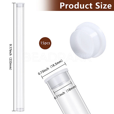 Transparent Tube Plastic Bead Containers with Lids CON-WH0092-81A-1