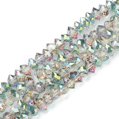 Electroplate Glass Beads Strands GLAA-A001-02A-HP01-1