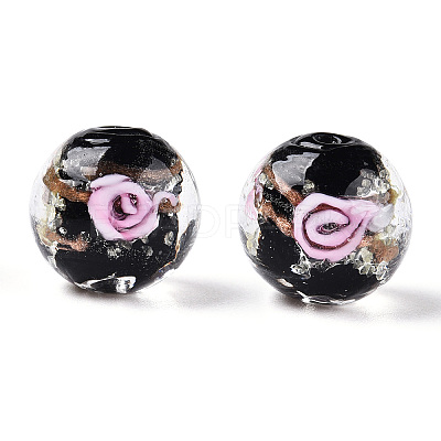 Luminous Handmade Gold Sand Lampwork Beads LAMP-T021-03L-1