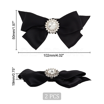 Polyester Bowknot Shoe Decorations AJEW-WH0323-22P-1