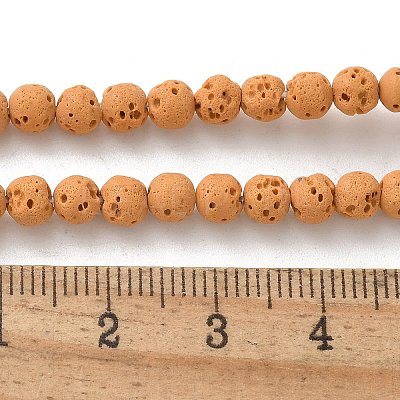 Synthetic Lava Rock Dyed Beads Strands G-H311-08D-09-1