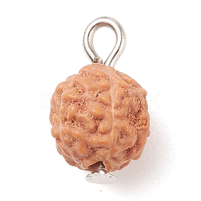 Undyed Natural Rudraksha Charms PALLOY-JF01583-1