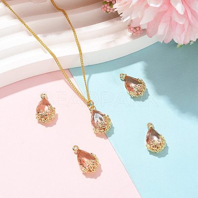Transparent Glass Pendants GLAA-FZ0001-02K-1