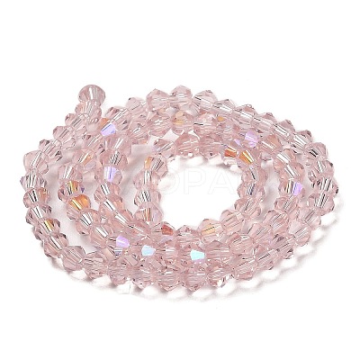 Transparent Electroplate Glass Beads Strands GLAA-F029-3mm-D26-1