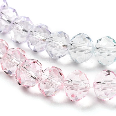 Transparent Painted Glass Beads Strands DGLA-A034-T8mm-A23-1