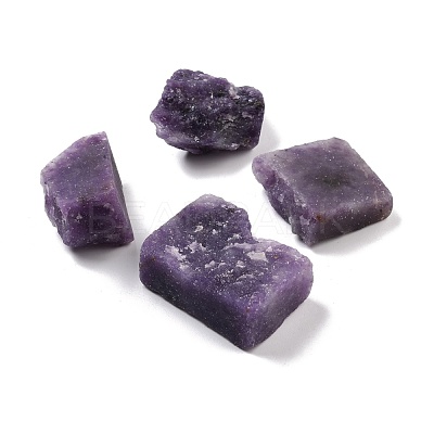 Rough Natural Lepidolite/Purple Mica Stone Beads G-D457-02-1