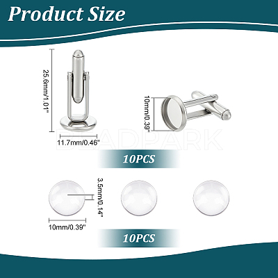 Blank Dome Cufflinks Making Kit DIY-UN0005-25-1