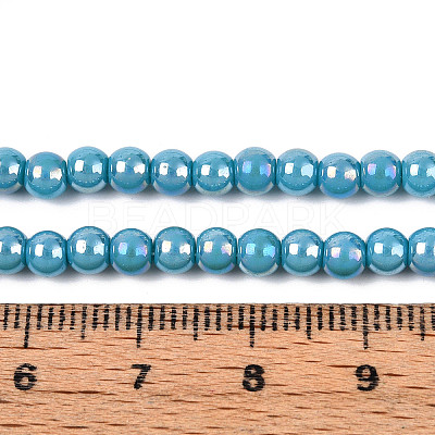 Electroplate Opaque Glass Beads Strands GLAA-T032-P4mm-AB13-A-1