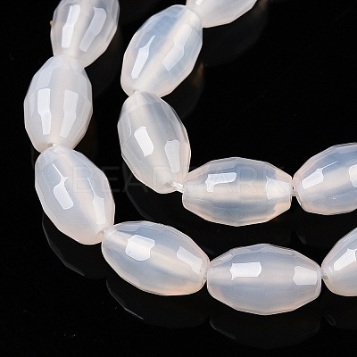 Natural White Agate Beads Strands G-T138-180A-1
