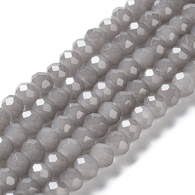 Baking Paint Imitation Jade Glass Bead Strands DGLA-A034-J6MM-A43-1