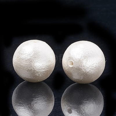 Compressed Cotton Pearl Beads WOVE-S114-10mm-13-1