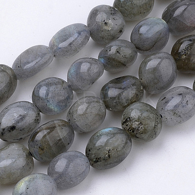 Natural Labradorite Beads Strands G-Q952-12-6x8-1