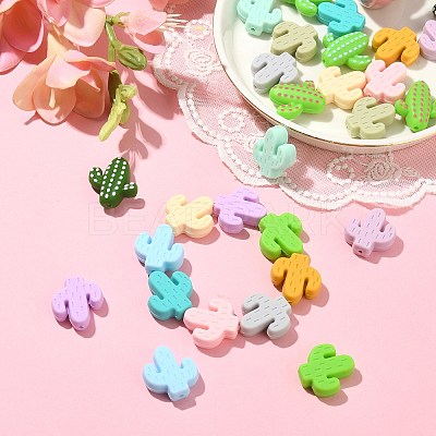 30Pcs 15 Colors Food Grade Eco-Friendly Silicone Focal Beads SIL-CJ0001-09-1