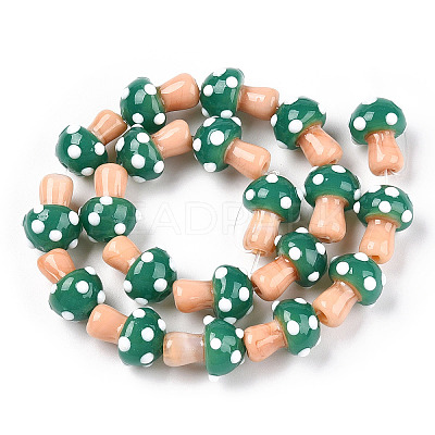 Handmade Lampwork Beads Strands X-LAMP-N024-09E-1
