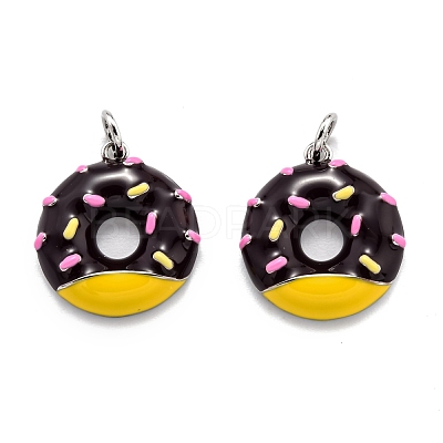 Brass Enamel Pendants KK-O140-06A-P-1