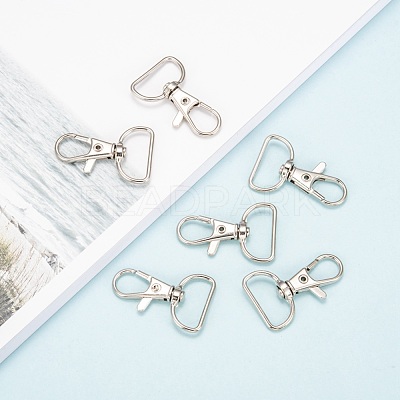 Zinc Alloy Swivel D Rings Lobster Claw Clasps X-E341-8-1