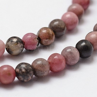 Natural Rhodonite Beads Strands X-G-D840-59-4mm-1