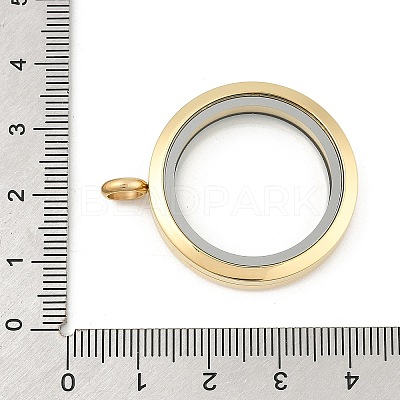 304 Stainless Steel Floating Locket Pendants STAS-E443-41G-02-1