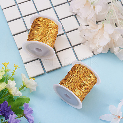 2 Rolls Round PET Metallic Thread MCOR-TADJ0001-01D-01-1