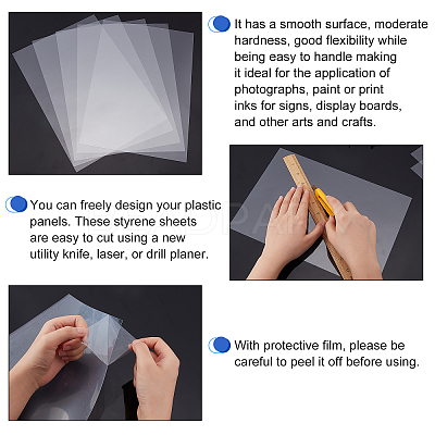 PVC Plastic Sheets LS-DIY-WH0304-126-1