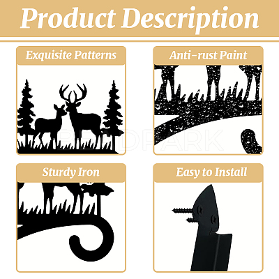 Iron Hanging Plant Hanger Bracket HJEW-WH0095-036-1