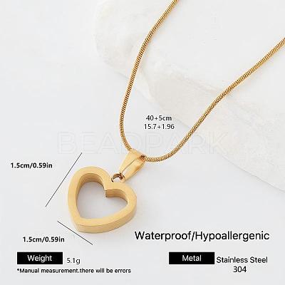 304 Stainless Steel Pendant Necklaces BF9945-1-1