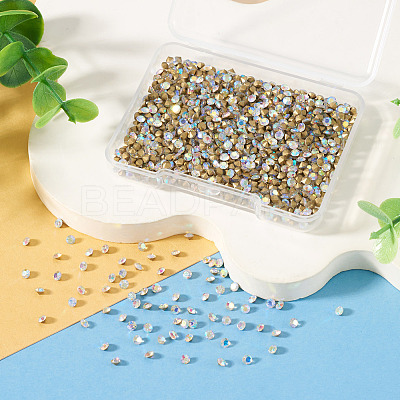 1 Bag Pointed Back Glass Rhinestone Cabochons RGLA-TADJ0001-01A-07-1