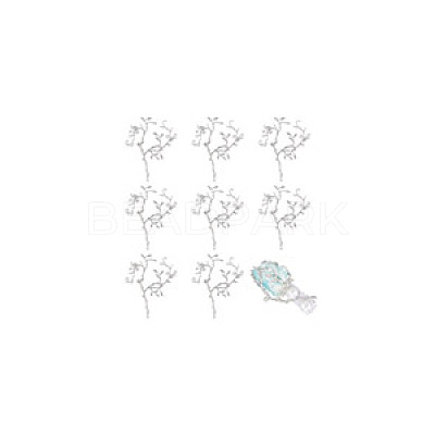 Brass Rhinestone Cabochon Settings KK-WH0079-108S-1