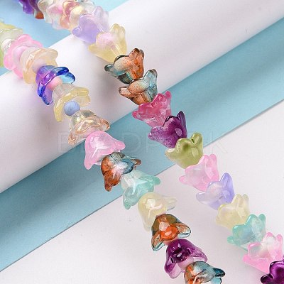 Transparent Glass Beads Strands LAMP-H061-01A-02-1