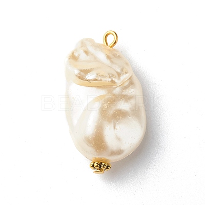 ABS Plastic Imitation Pearl Pendants PALLOY-JF00836-1