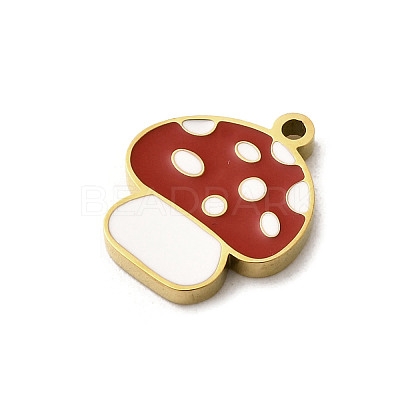 304 Stainless Steel Enamel Charms STAS-I335-03G-04-1